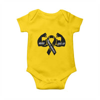 Melanoma Awareness Warrior Baby Onesie Never Give Up