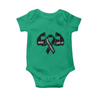 Melanoma Awareness Warrior Baby Onesie Never Give Up