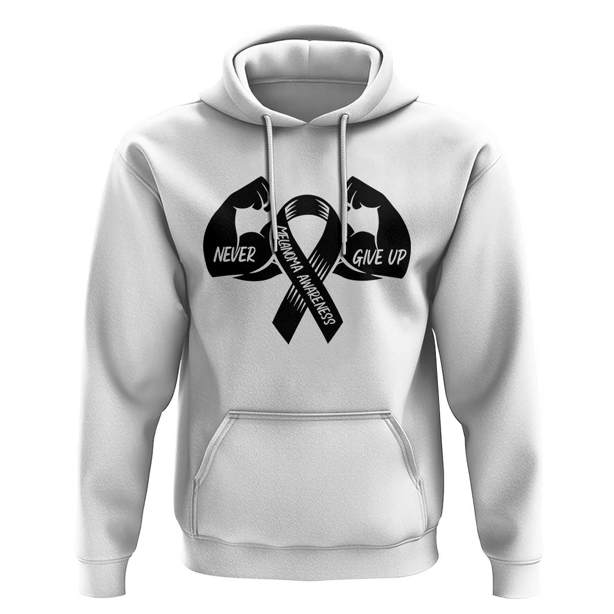 Melanoma Awareness Warrior Hoodie Never Give Up