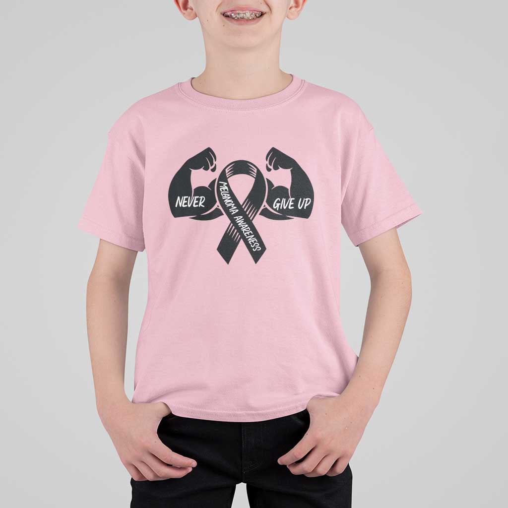 Melanoma Awareness Warrior T Shirt For Kid Never Give Up