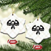Melanoma Awareness Warrior Ceramic Ornament Never Give Up
