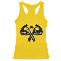 Melanoma Awareness Warrior Racerback Tank Top Never Give Up