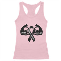 Melanoma Awareness Warrior Racerback Tank Top Never Give Up