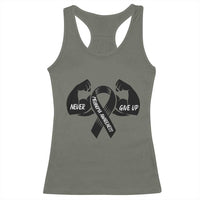 Melanoma Awareness Warrior Racerback Tank Top Never Give Up