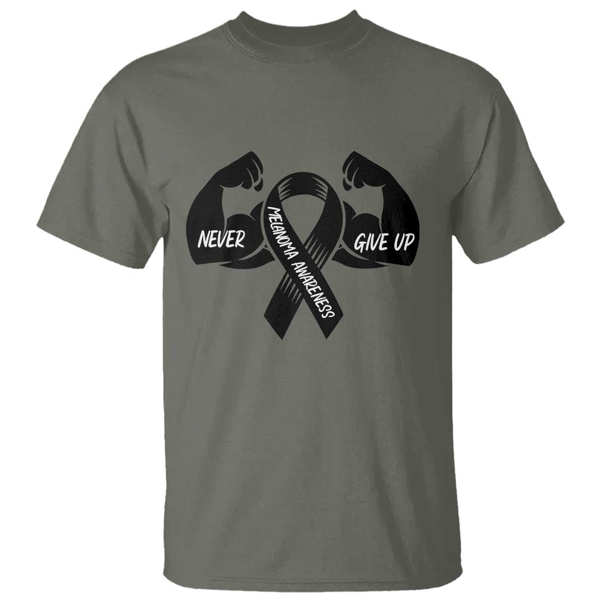 Melanoma Awareness Warrior T Shirt Never Give Up