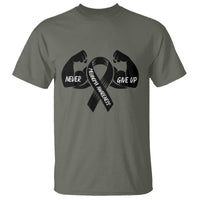 Melanoma Awareness Warrior T Shirt Never Give Up