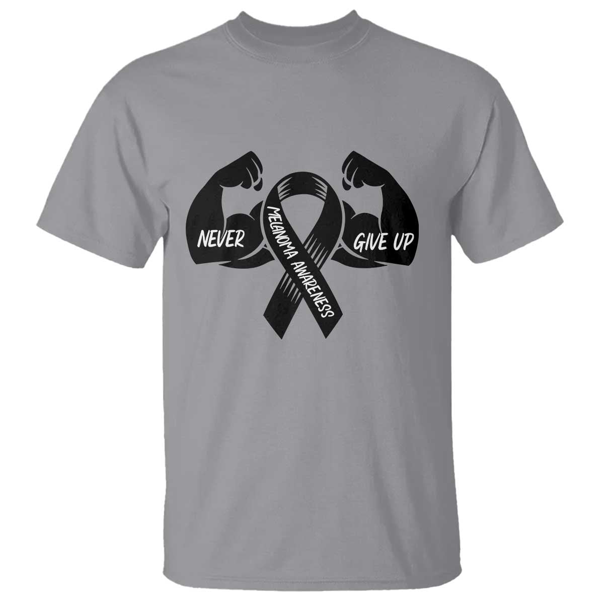 Melanoma Awareness Warrior T Shirt Never Give Up