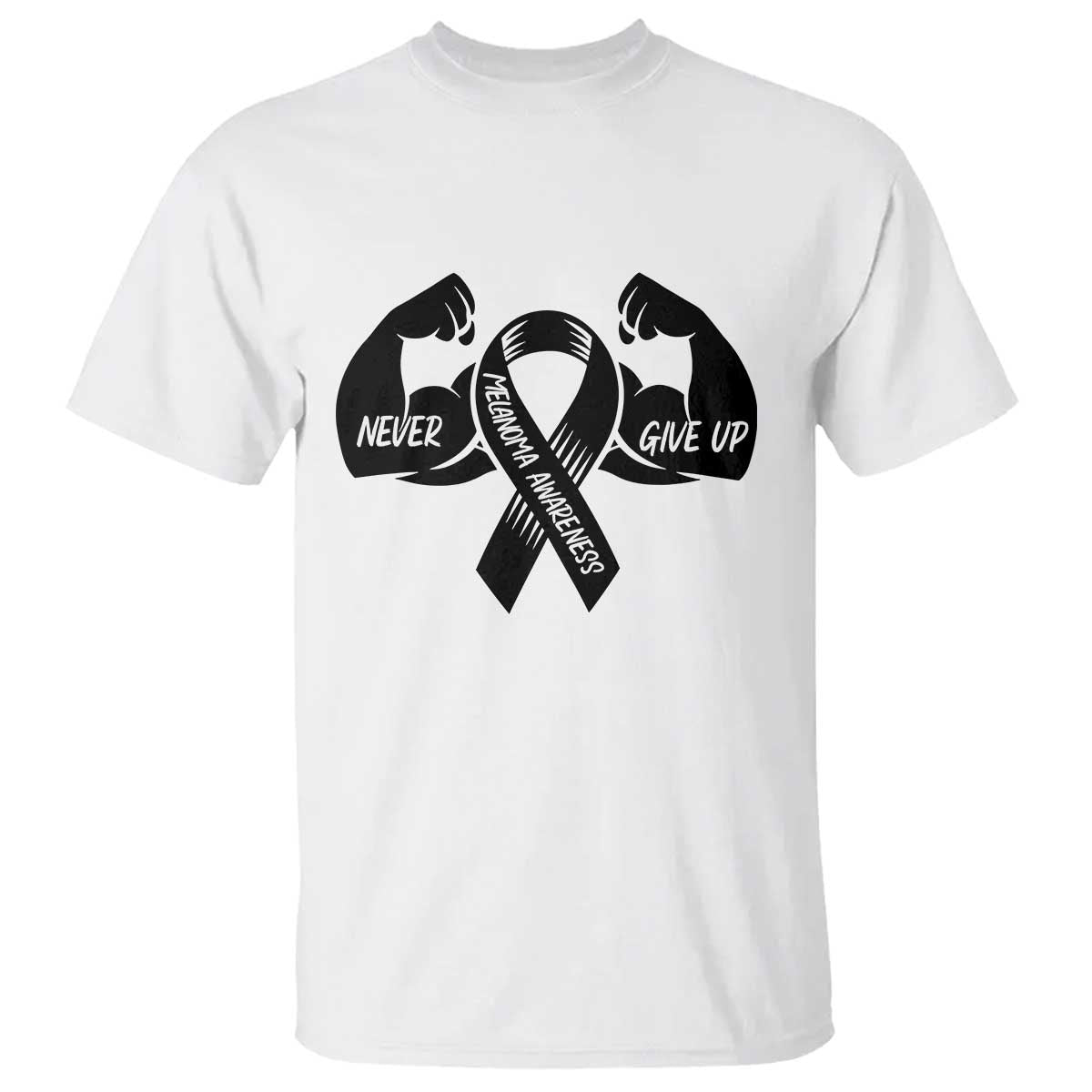 Melanoma Awareness Warrior T Shirt Never Give Up