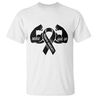 Melanoma Awareness Warrior T Shirt Never Give Up