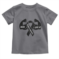 Melanoma Awareness Warrior Toddler T Shirt Never Give Up