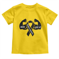 Melanoma Awareness Warrior Toddler T Shirt Never Give Up