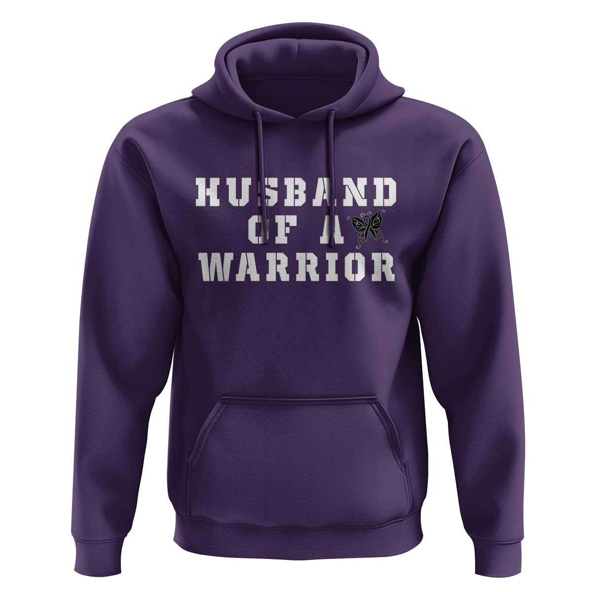 Husband Of A Warrior Hoodie Melanoma Awareness Wife Support