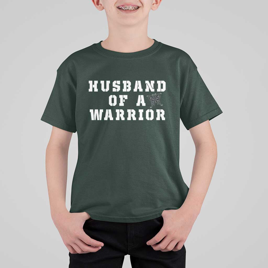 Husband Of A Warrior T Shirt For Kid Melanoma Awareness Wife Support