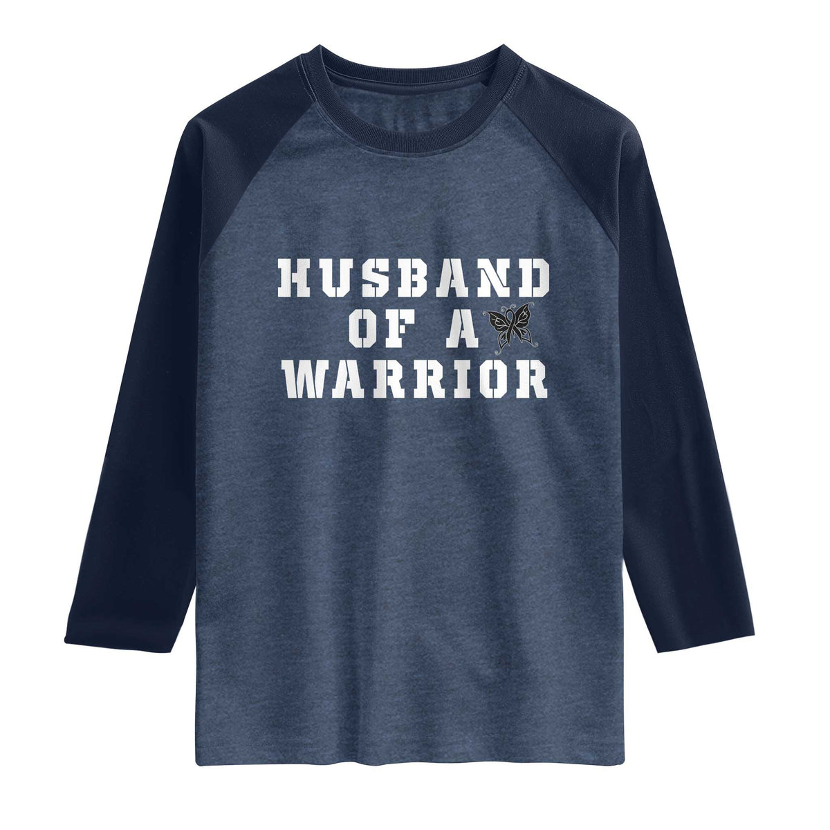 Husband Of A Warrior Raglan Shirt Melanoma Awareness Wife Support