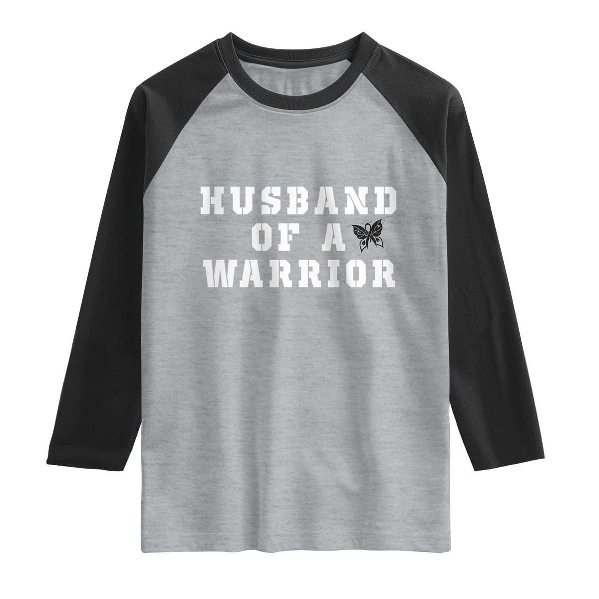 Husband Of A Warrior Raglan Shirt Melanoma Awareness Wife Support