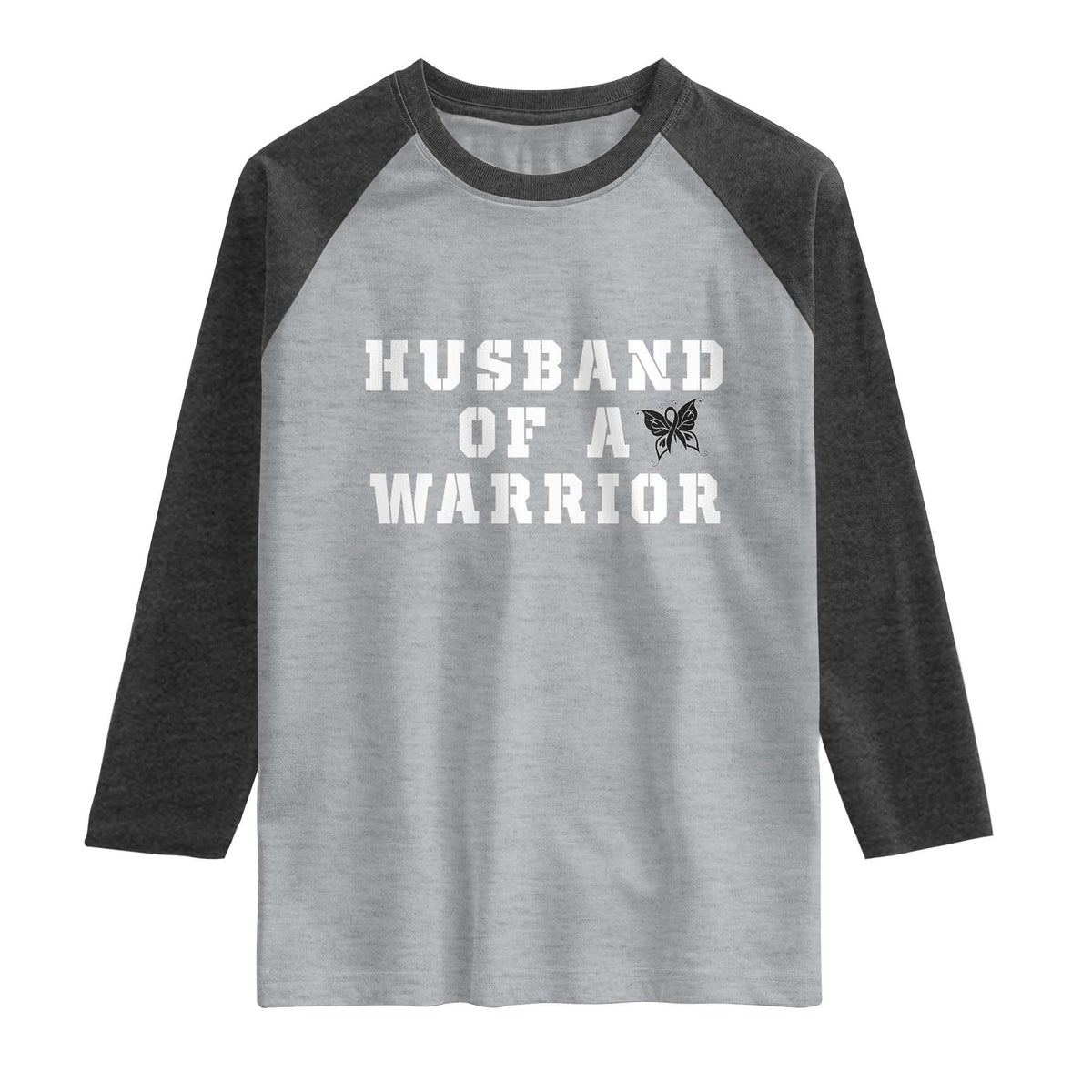 Husband Of A Warrior Raglan Shirt Melanoma Awareness Wife Support