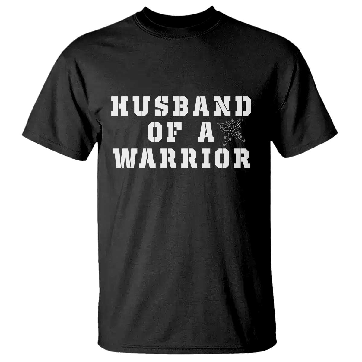 Husband Of A Warrior T Shirt Melanoma Awareness Wife Support