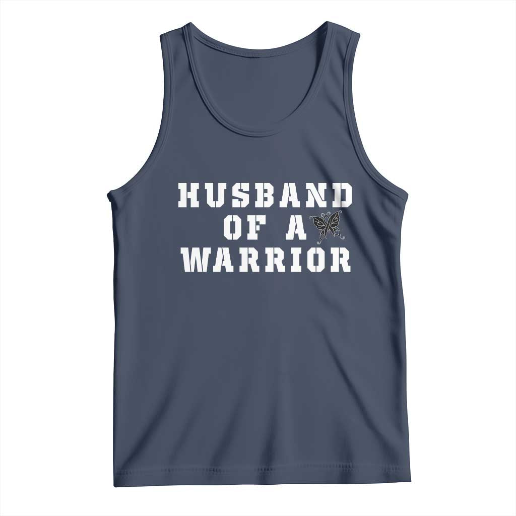 Husband Of A Warrior Tank Top Melanoma Awareness Wife Support