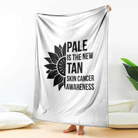 Skin Cancer Survivor Warrior Throw Blanket Pale Is The New Tan