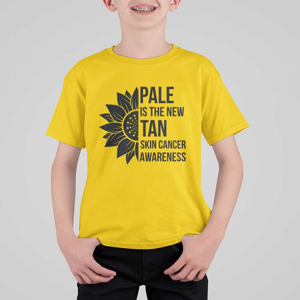 Skin Cancer Survivor Warrior T Shirt For Kid Pale Is The New Tan