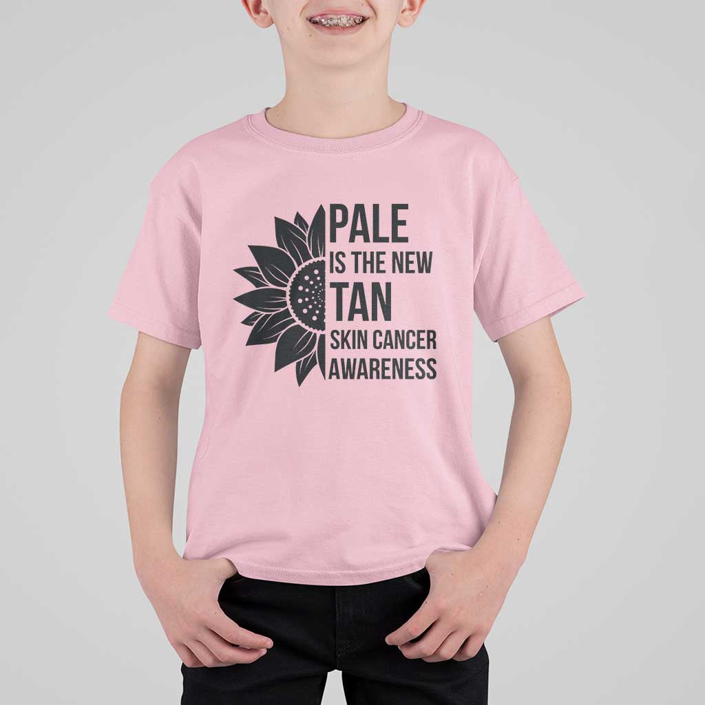 Skin Cancer Survivor Warrior T Shirt For Kid Pale Is The New Tan