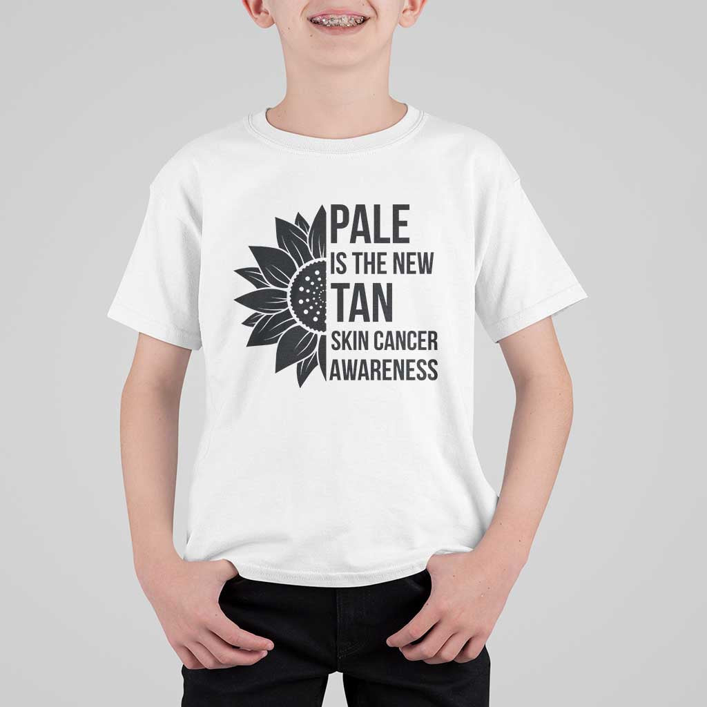 Skin Cancer Survivor Warrior T Shirt For Kid Pale Is The New Tan