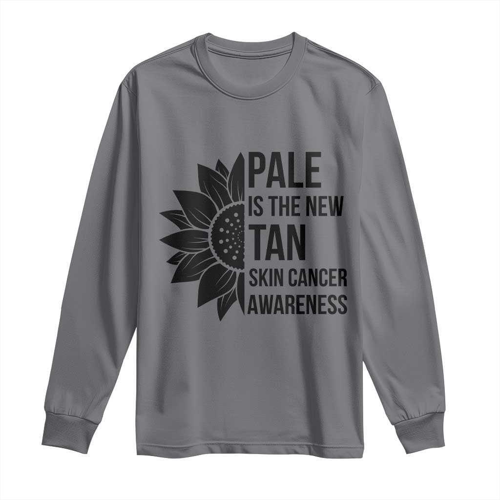 Skin Cancer Survivor Warrior Long Sleeve Shirt Pale Is The New Tan