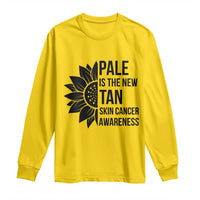 Skin Cancer Survivor Warrior Long Sleeve Shirt Pale Is The New Tan
