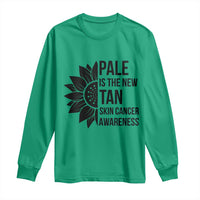 Skin Cancer Survivor Warrior Long Sleeve Shirt Pale Is The New Tan