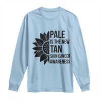 Skin Cancer Survivor Warrior Long Sleeve Shirt Pale Is The New Tan