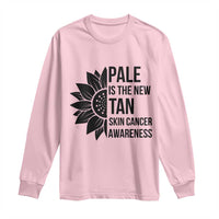Skin Cancer Survivor Warrior Long Sleeve Shirt Pale Is The New Tan