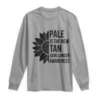 Skin Cancer Survivor Warrior Long Sleeve Shirt Pale Is The New Tan