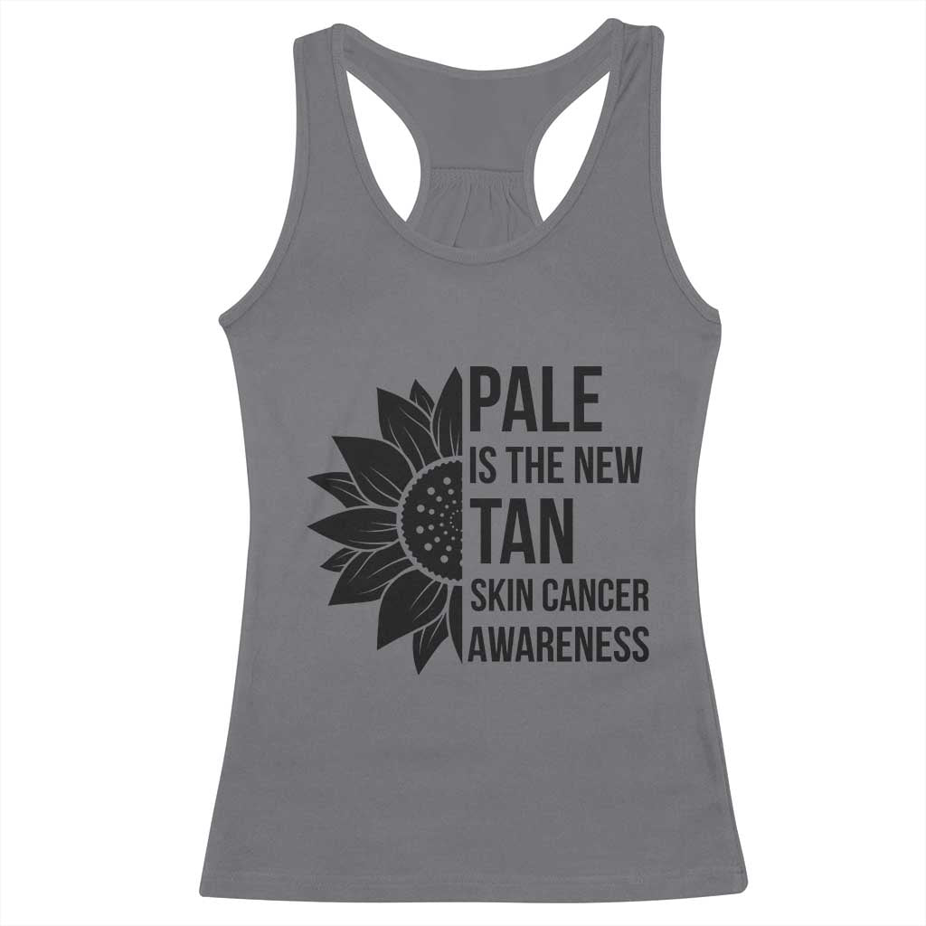 Skin Cancer Survivor Warrior Racerback Tank Top Pale Is The New Tan