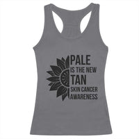 Skin Cancer Survivor Warrior Racerback Tank Top Pale Is The New Tan