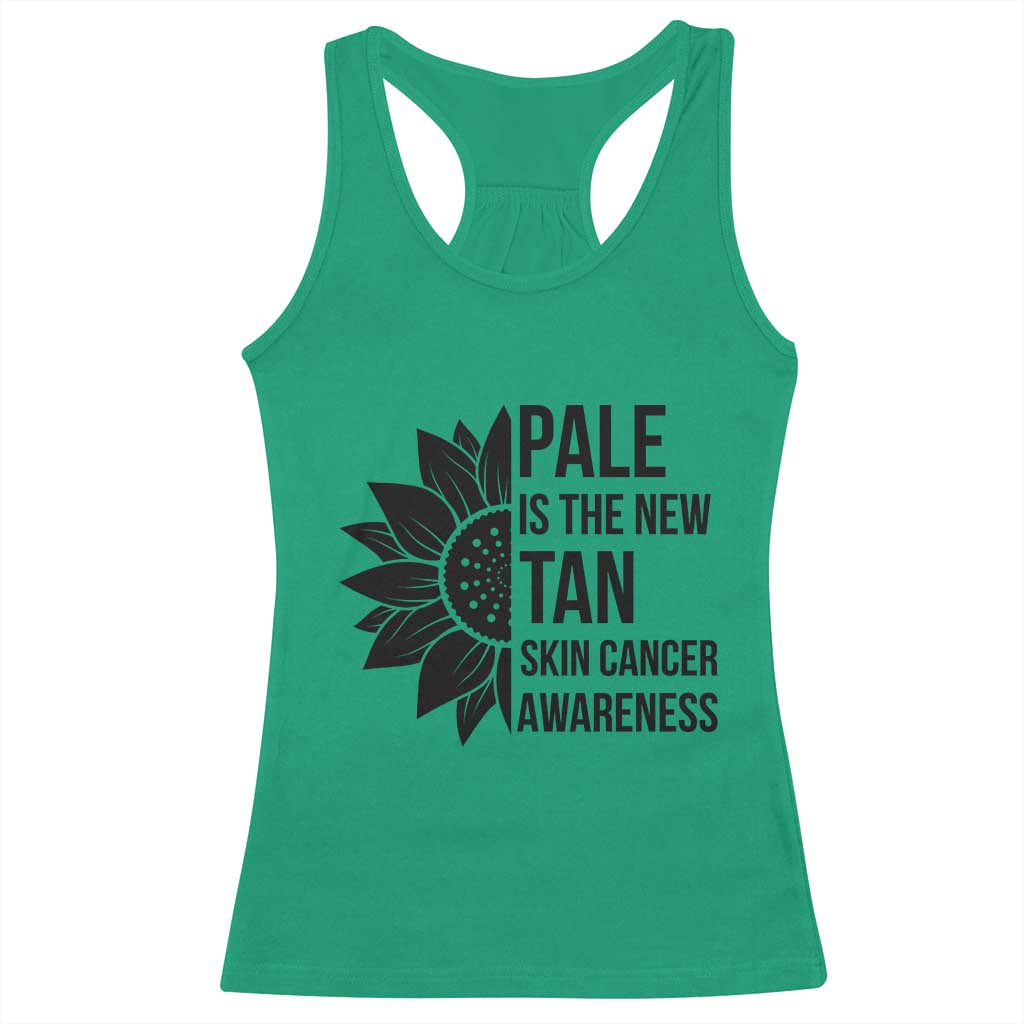 Skin Cancer Survivor Warrior Racerback Tank Top Pale Is The New Tan