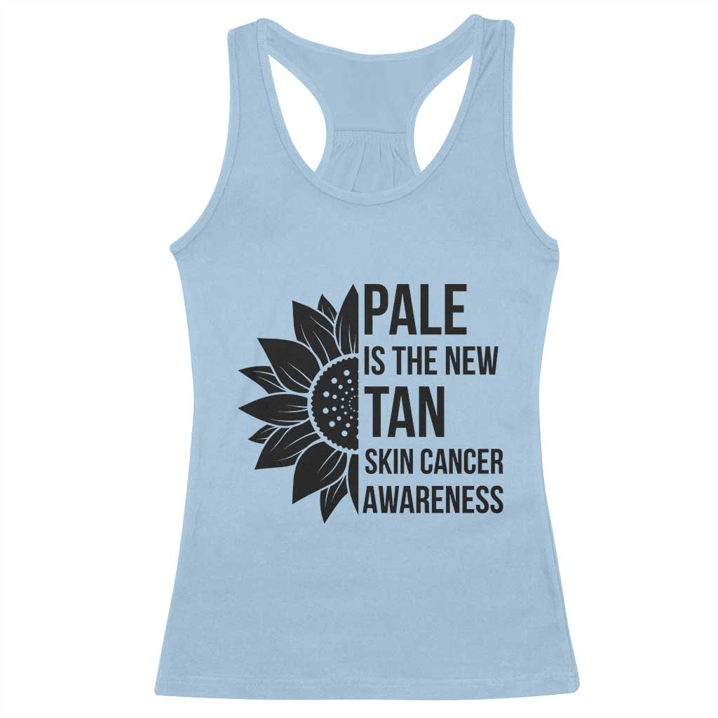 Skin Cancer Survivor Warrior Racerback Tank Top Pale Is The New Tan