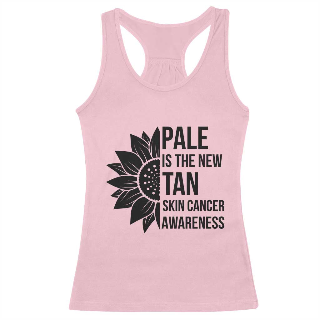 Skin Cancer Survivor Warrior Racerback Tank Top Pale Is The New Tan