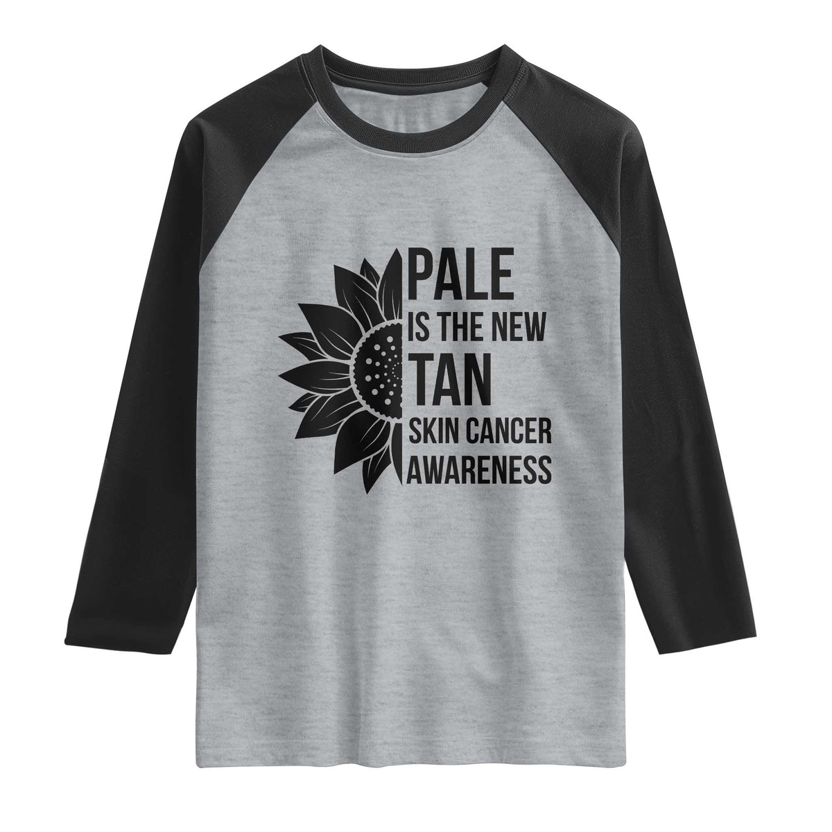 Skin Cancer Survivor Warrior Raglan Shirt Pale Is The New Tan