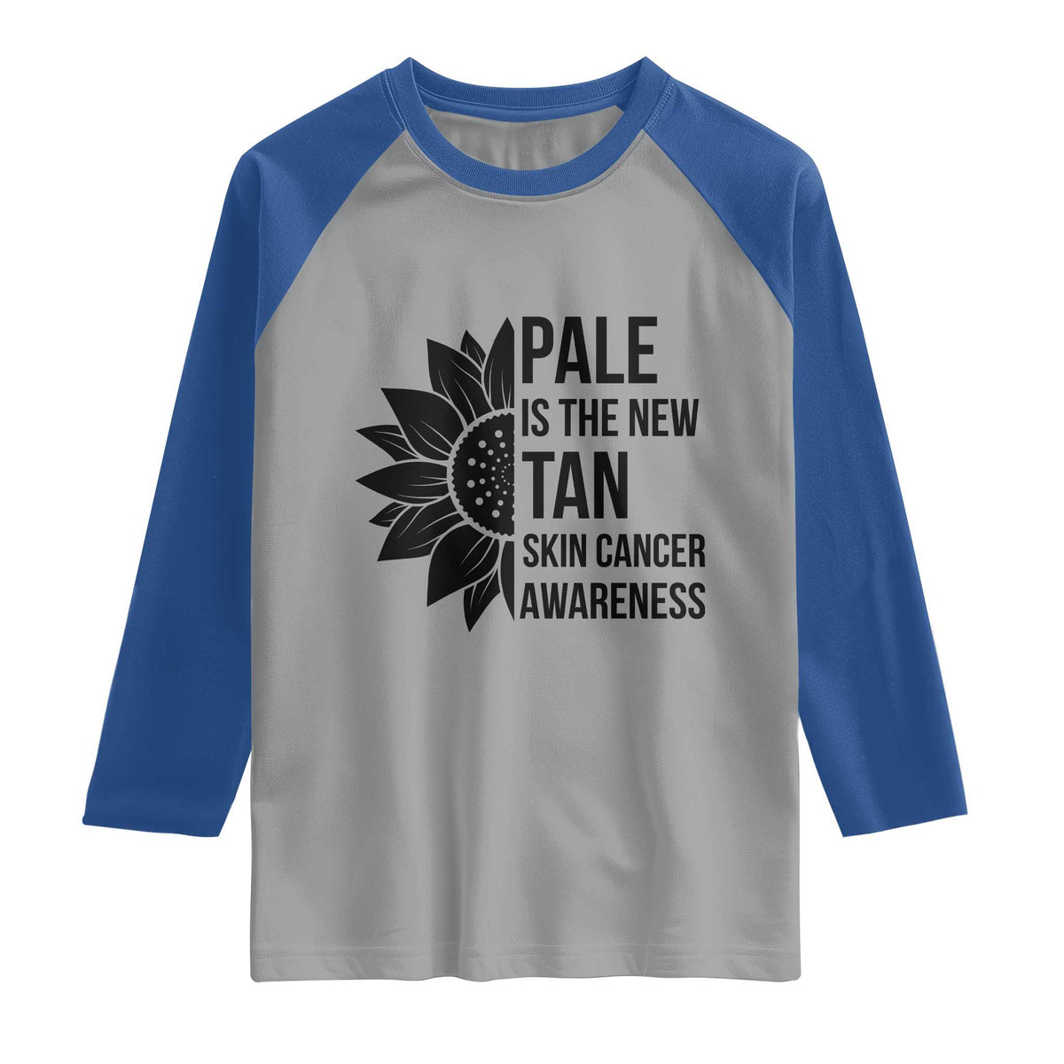 Skin Cancer Survivor Warrior Raglan Shirt Pale Is The New Tan