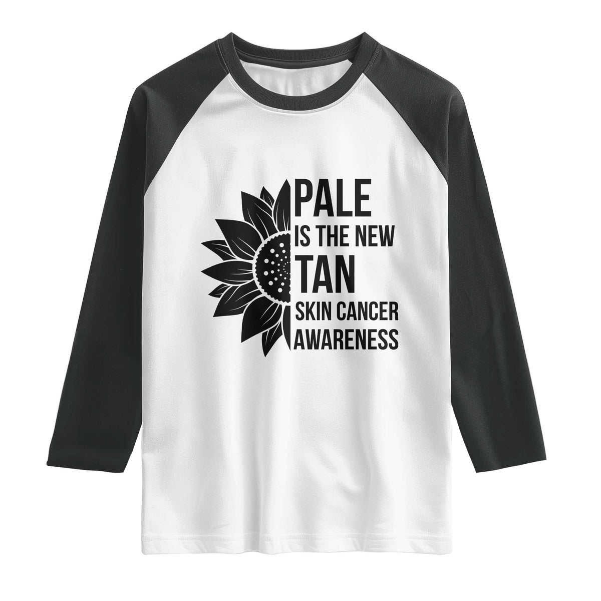 Skin Cancer Survivor Warrior Raglan Shirt Pale Is The New Tan