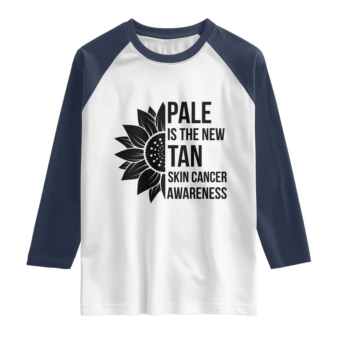 Skin Cancer Survivor Warrior Raglan Shirt Pale Is The New Tan
