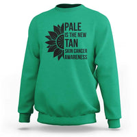 Skin Cancer Survivor Warrior Sweatshirt Pale Is The New Tan