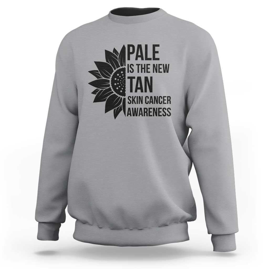 Skin Cancer Survivor Warrior Sweatshirt Pale Is The New Tan