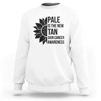 Skin Cancer Survivor Warrior Sweatshirt Pale Is The New Tan