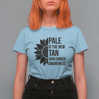 Skin Cancer Survivor Warrior T Shirt For Women Pale Is The New Tan