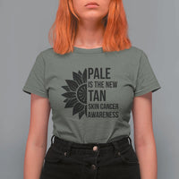 Skin Cancer Survivor Warrior T Shirt For Women Pale Is The New Tan