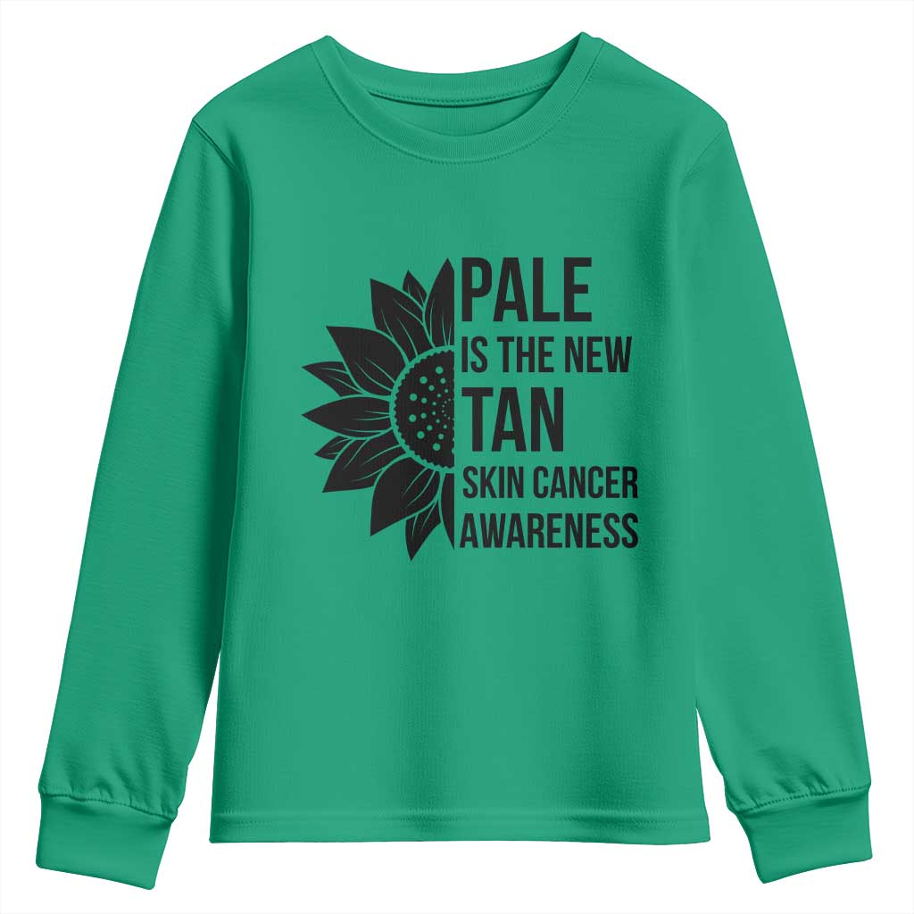 Skin Cancer Survivor Warrior Youth Sweatshirt Pale Is The New Tan