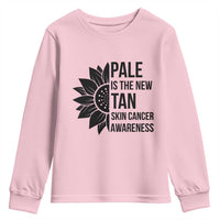 Skin Cancer Survivor Warrior Youth Sweatshirt Pale Is The New Tan
