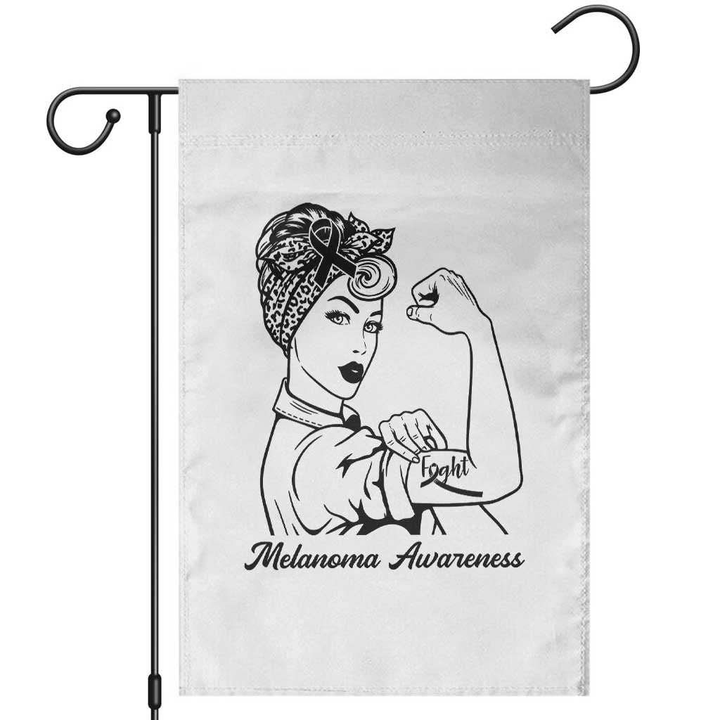 Melanoma Awareness Strong Woman Garden Flag Feminist Warrior