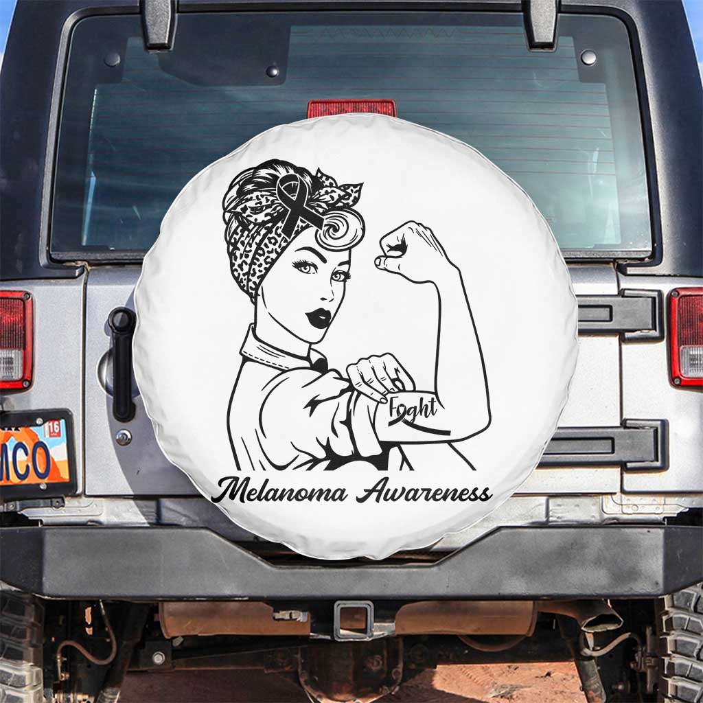 Melanoma Awareness Strong Woman Spare Tire Cover Feminist Warrior